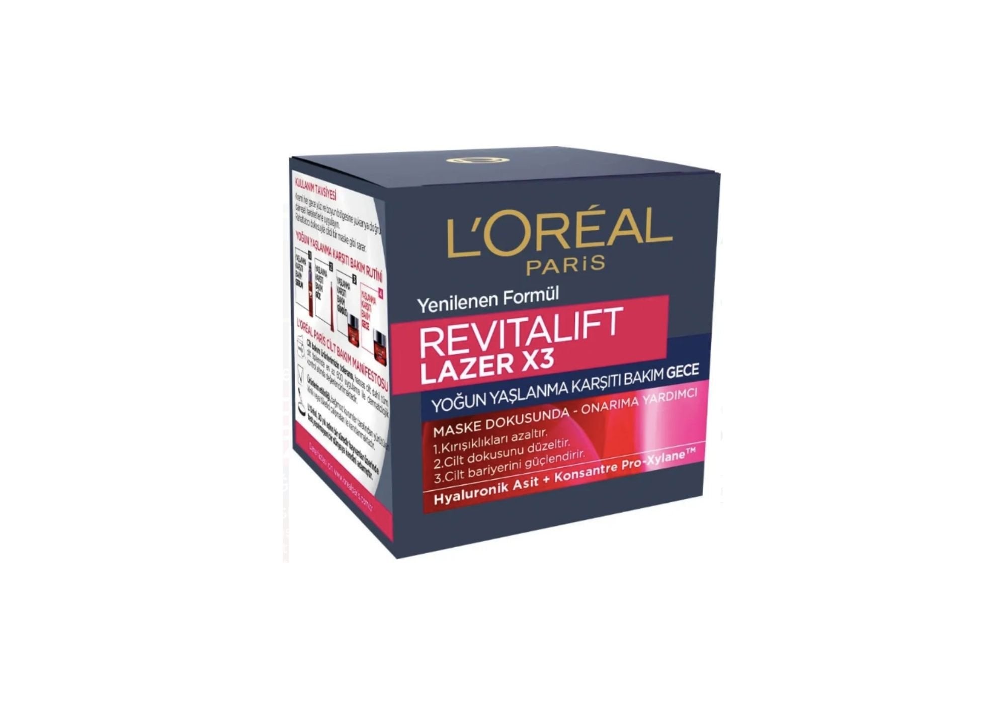 L'Oreal Paris Revitalift Lazer Yoğun Yaşlanma Karşıtı Nemlendirici Gece Yüz Bakım Kremi